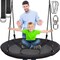 Serenelife 40 Inch Giant Outdoor Saucer Tree Swing with Hang Kit and Center Spinner SLSWNG102 - alternate 1